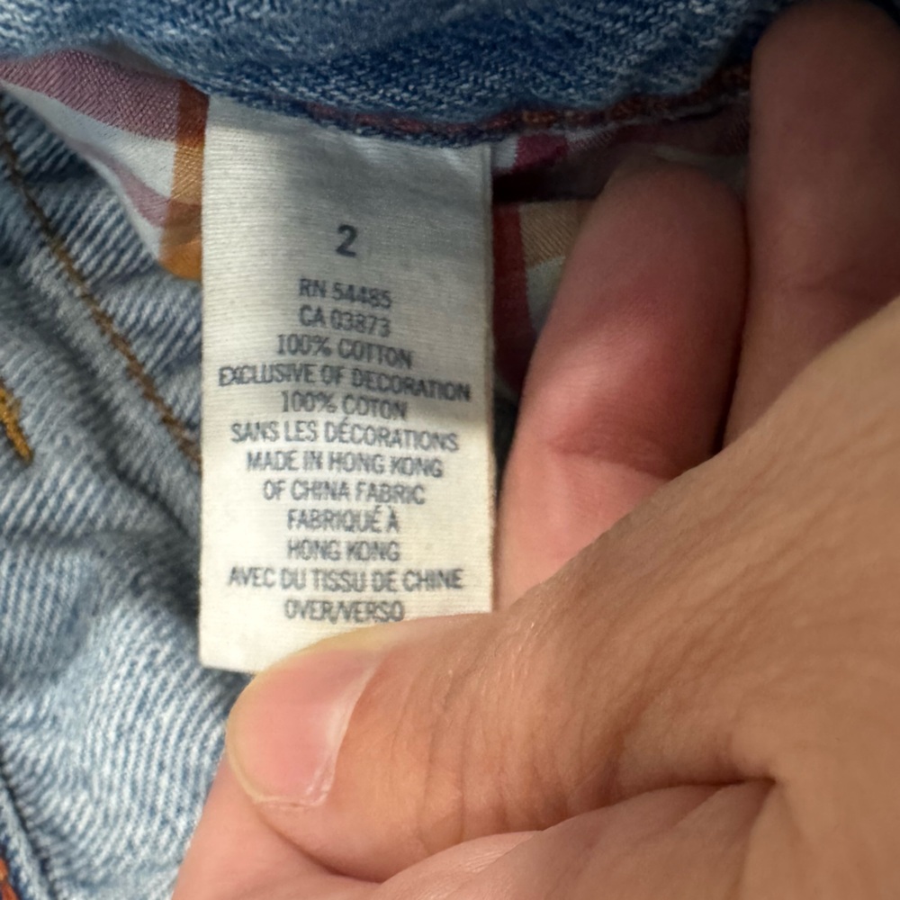 American Eagle Distressed Bermuda Jean Shorts Women’s Size 2 Denim - Picture 6 of 9